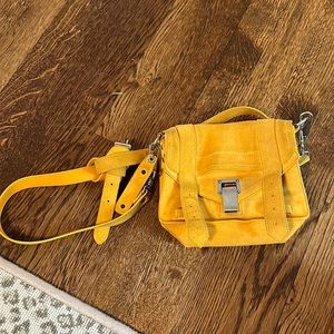 Proenza Schouler PS1 mini crossbody yellow / mustard suede